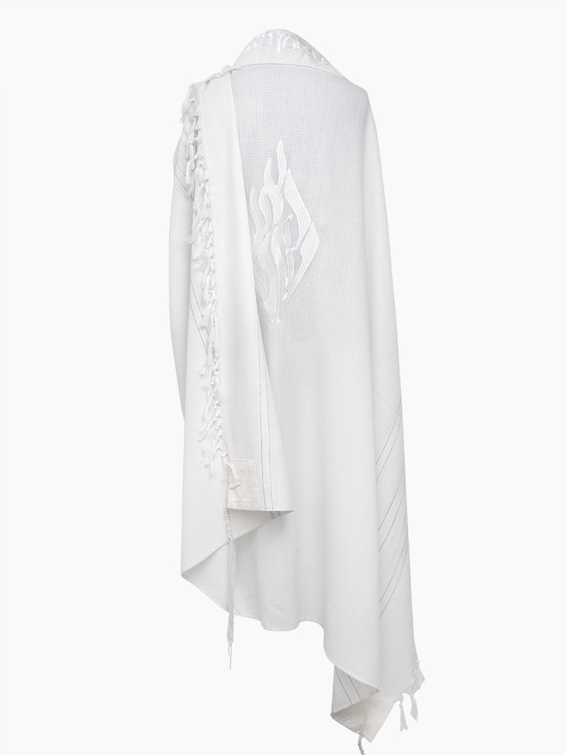 Tallit Nahman Prestige White