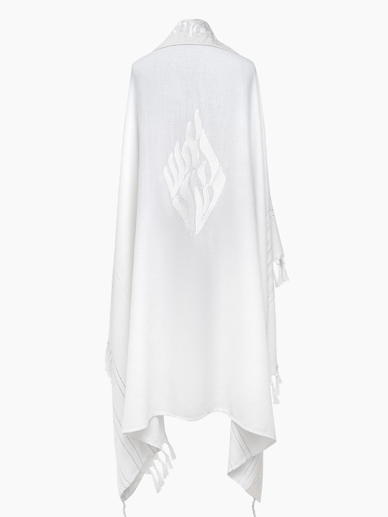 Tallit Nahman Prestige White