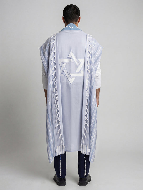 Tallit Yosef in Sky Blue Kameart