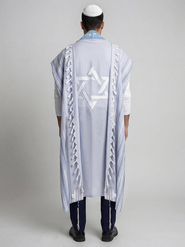 Tallit Yosef in Sky Blue Kameart
