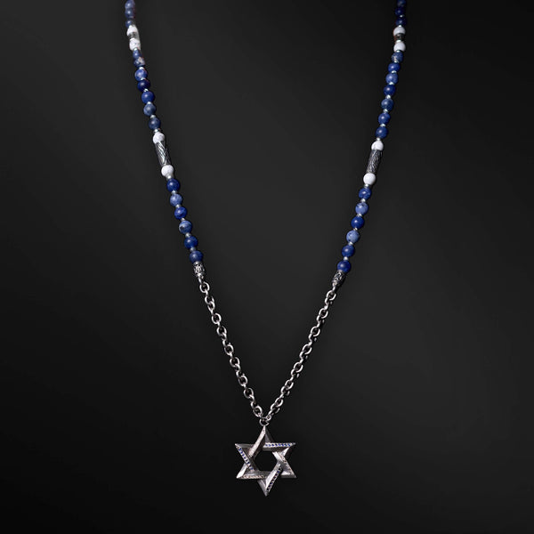 Ilai Large Stone Saphir & White Diamond Kameart