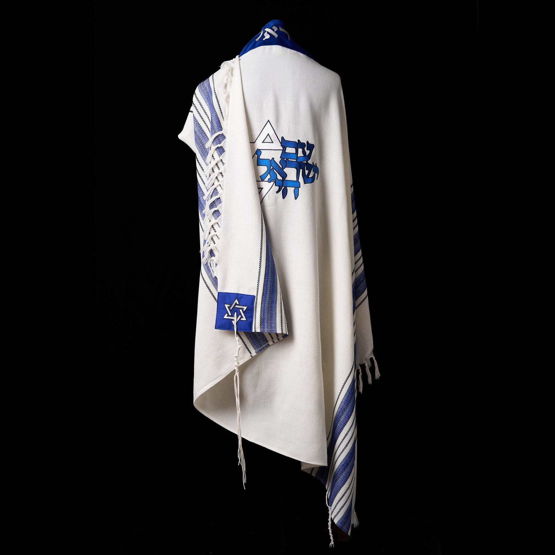 Tallit Am israel Hay Prestige BLUE & GREY Kameart