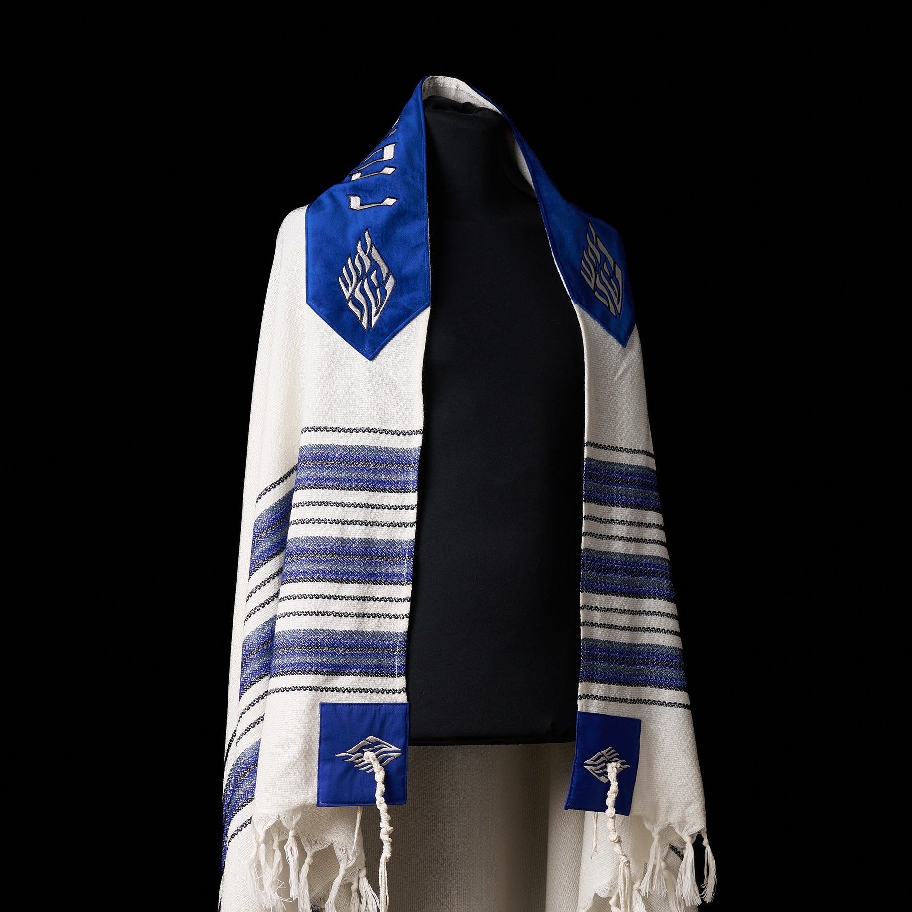Tallit Nahman prestige blue & grey Kameart
