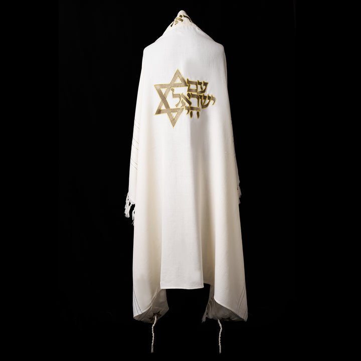 Tallit AM Israel Hay Prestige Green army & Gold