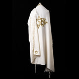 Tallit AM Israel Hay Prestige Green army & Gold