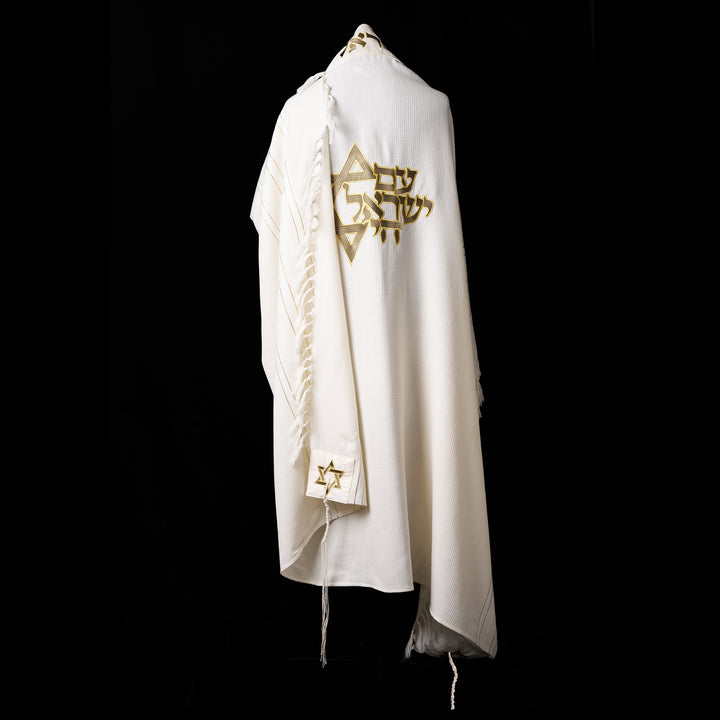 Tallit AM Israel Hay Prestige Green army & Gold