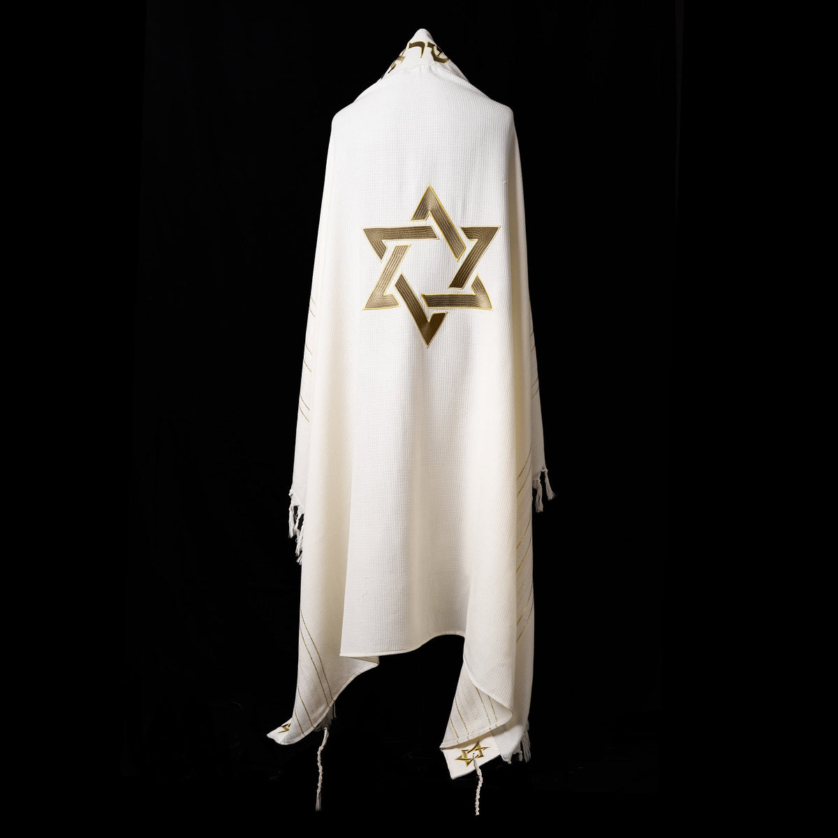 Tallit Maguen David prestige Green Army & gold Kameart