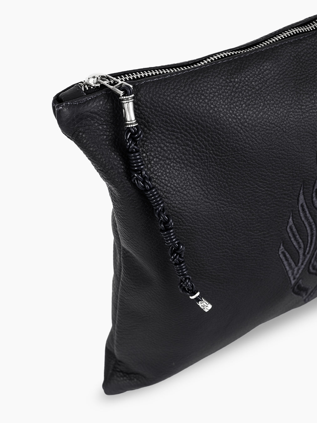 Tallit Bag Aesh Sheli Black Grained leather | Tallit & Tefillin Bag Set Kameart