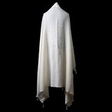 Tallit Menorah Full White