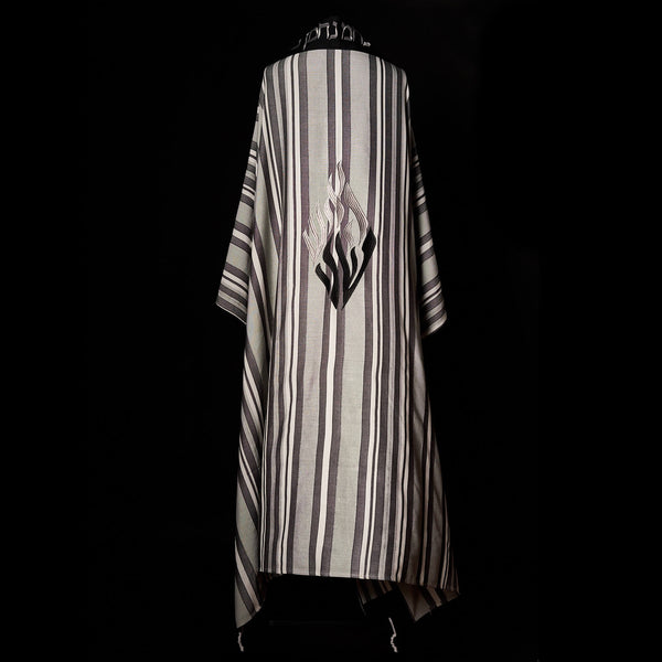 Tallit Nahman Bicolor Black Stripe Kameart