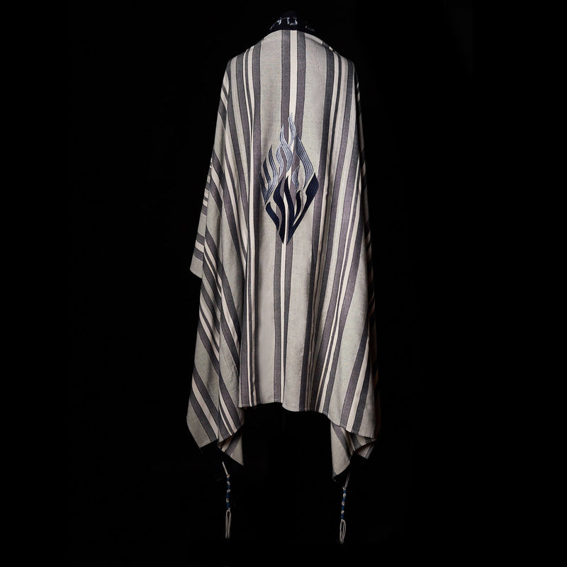 Tallit Nahman Bicolor Blue Stripe