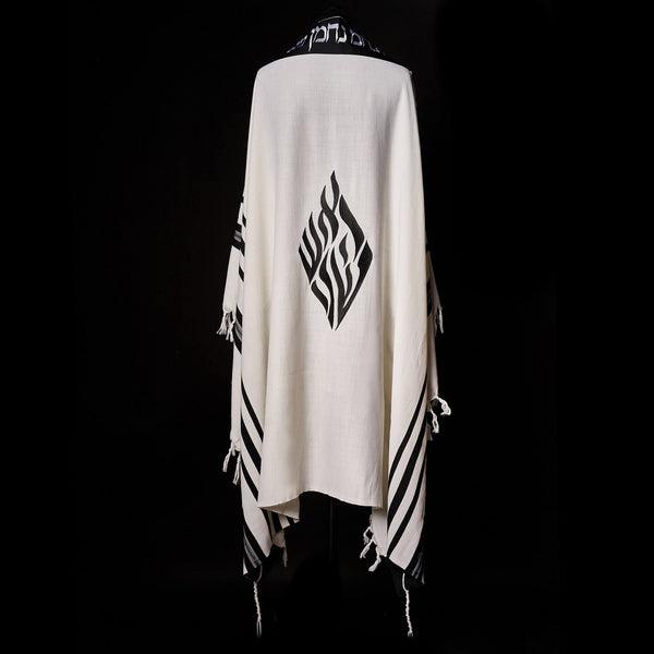 Tallit Nahman Classic White & Black Kameart