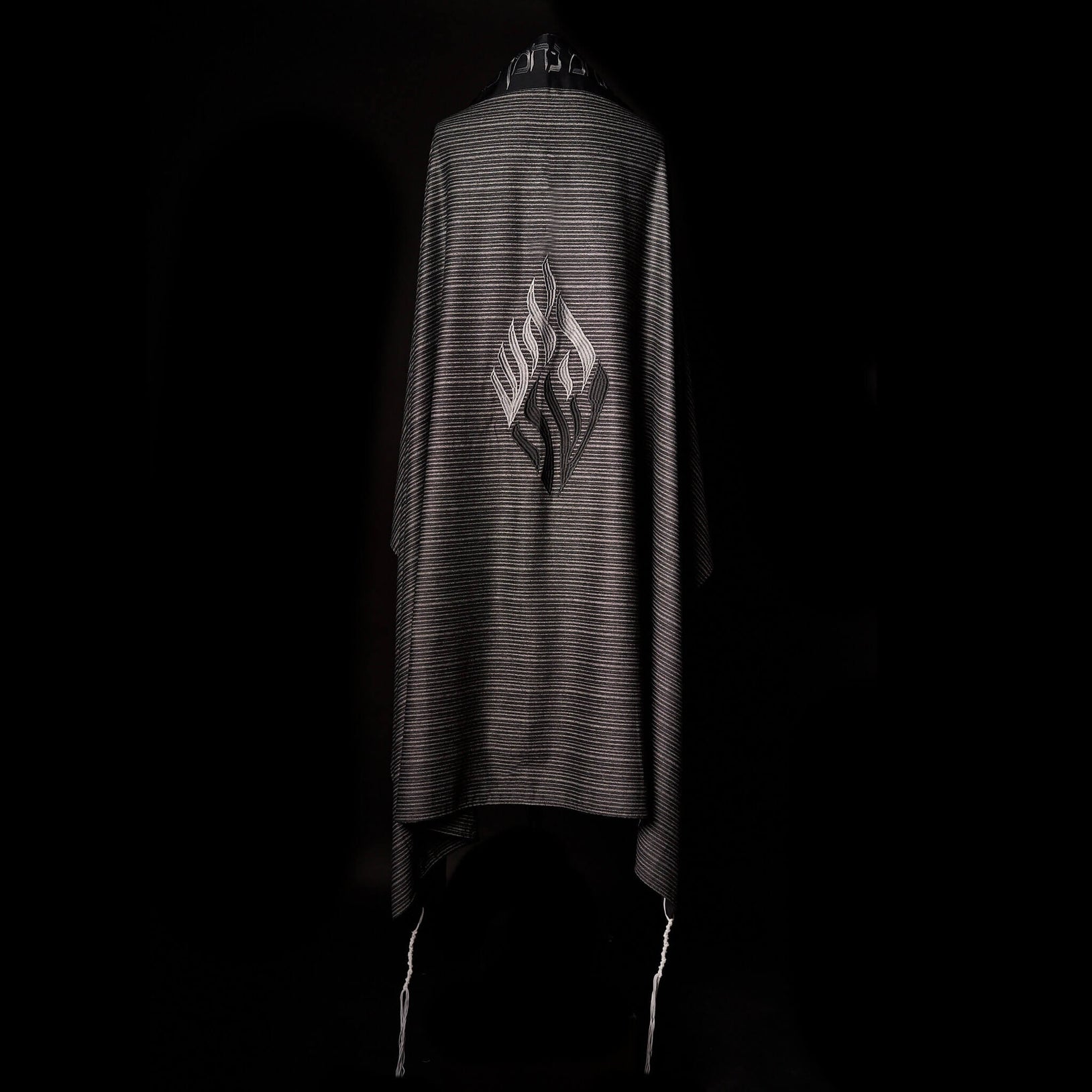 Tallit Nahman Bicolor Grey Stripe