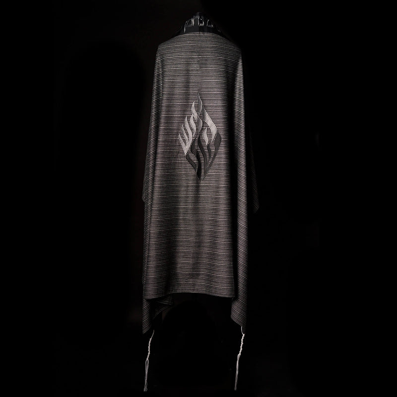 Tallit Nahman Bicolor Grey Stripe