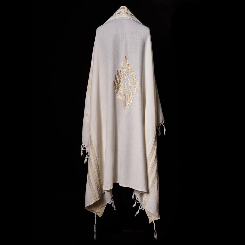 Tallit Nahman Classic White & Beige