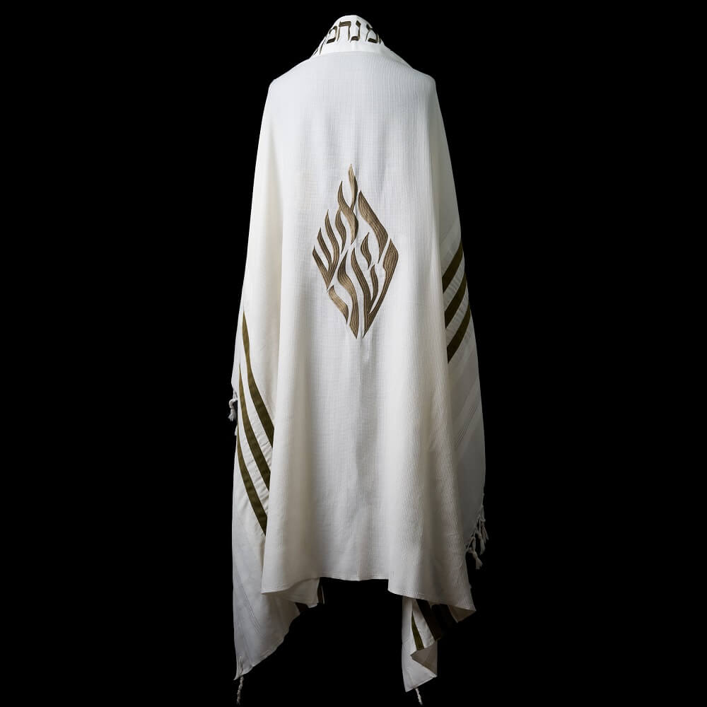 Tallit Nahman White & Green Army