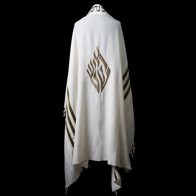 Tallit Nahman White & Green Army