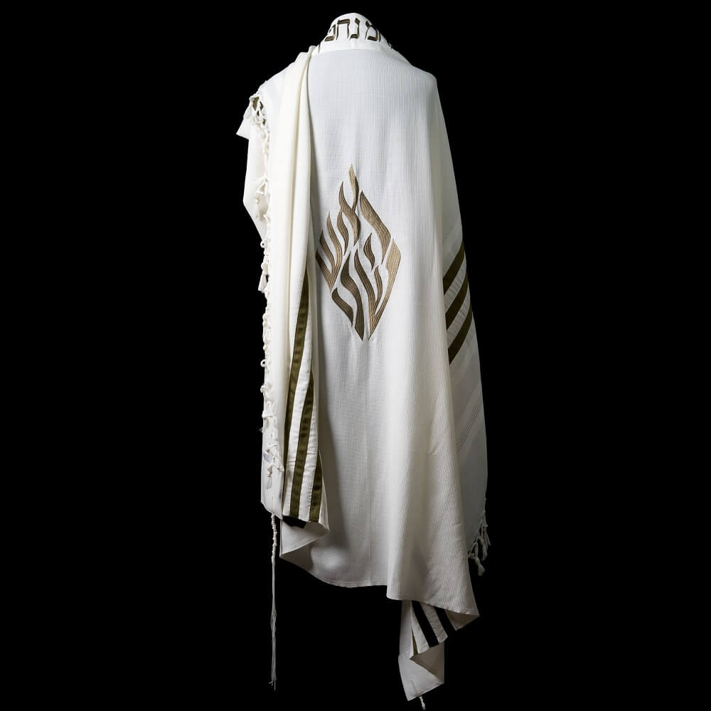 Tallit Nahman White & Green Army