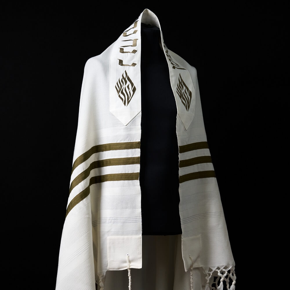Tallit Nahman White & Green Army