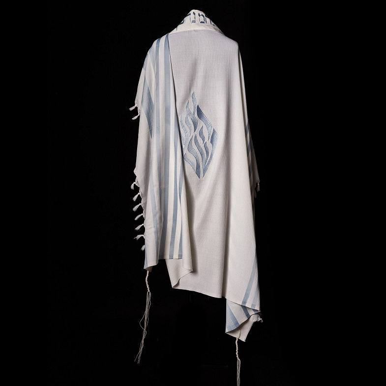 Tallit Nahman Classic White & Sky Blue