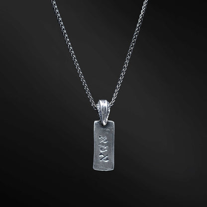 &quot;Ima Pendant: A heartfelt image showcasing the Ima Pendant, celebrating the eternal bond of motherhood. The pendant is adorned with the elegantly engraved Hebrew word &quot;Ima,&quot; beautifully representing the essence of maternal love. Crafted from sterling silver, it serves as a profound symbol of devotion, encapsulating the unique connection between a mother and child. Let this pendant be a cherished reminder of the deep and unconditional love that defines the beautiful journey of motherhood.&quot;