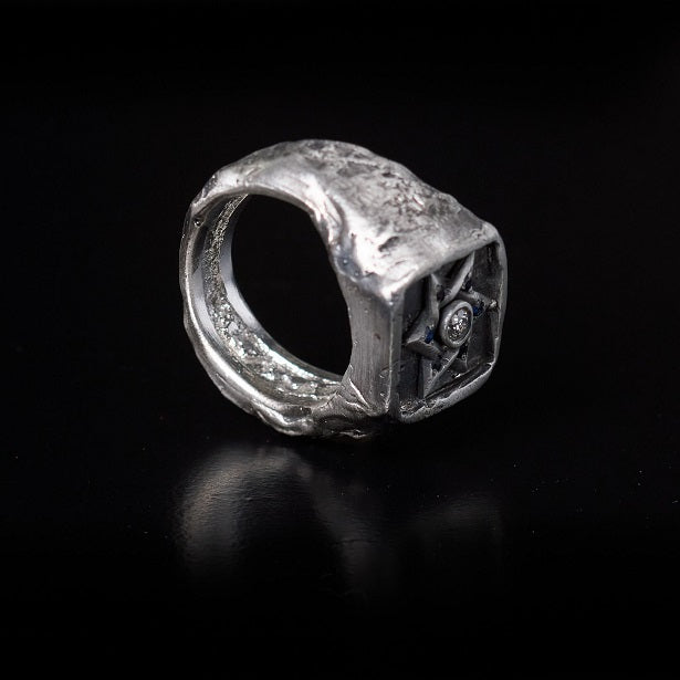 Ring - Samson Silver White Diamond and Saphir