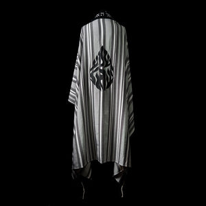 Tallit Shema Israël Bicolor Black & Grey Stripes