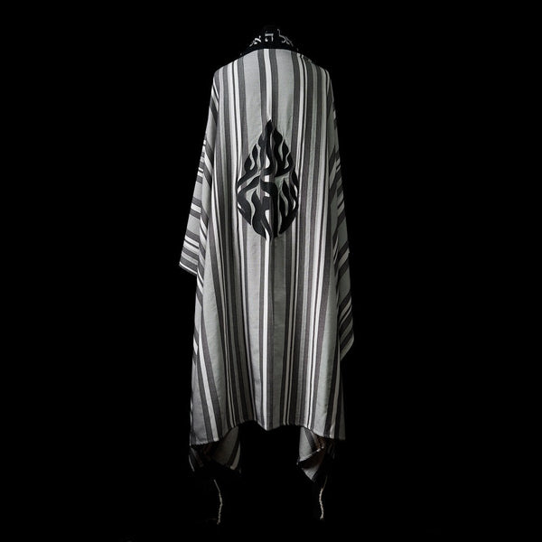 Tallit Shema Israël Bicolor Black & Grey Stripes Kameart