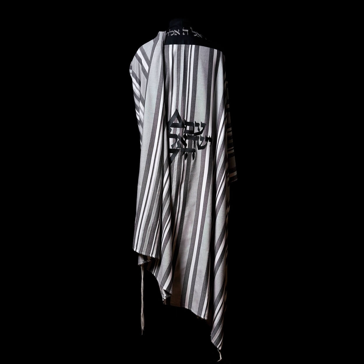 Tallit Am Israël Hai Bicolor Black & Grey