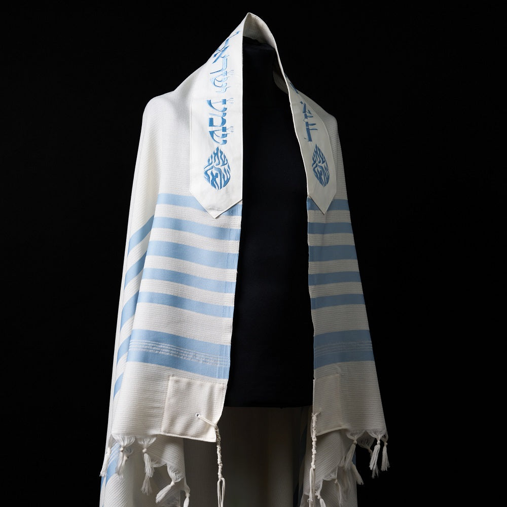 Tallit Shema Israël Blue Sky