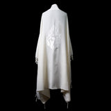 Tallit Shema Israël Full White