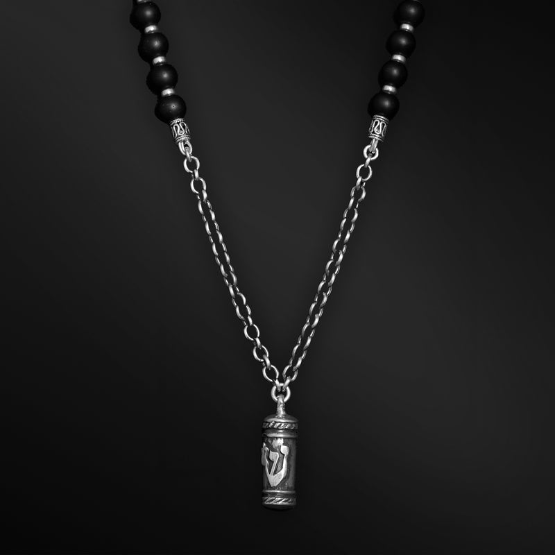 Menashe & Betsalel stones neckless