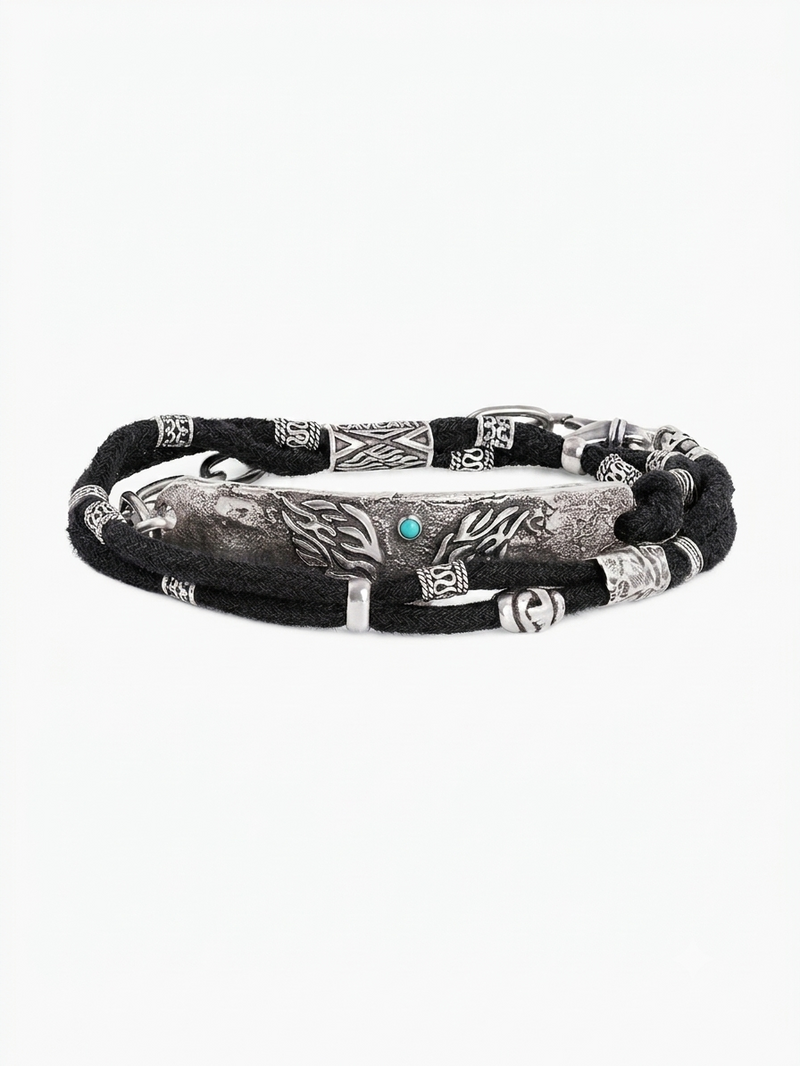 Aesh Sheli Flame Bracelet – Silver Plate