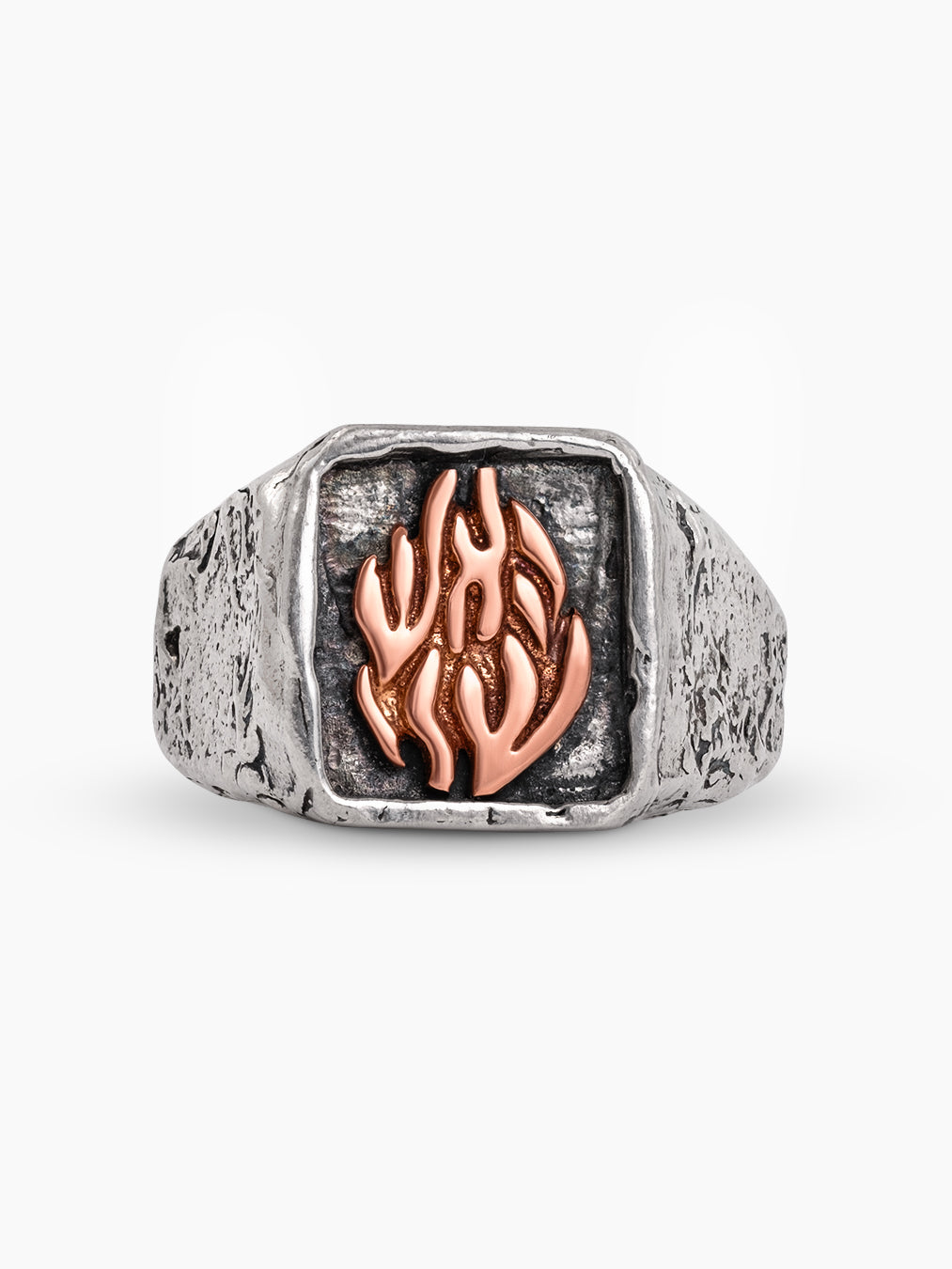 Aesh sheli Jewish Ring in Silver & Rose Gold