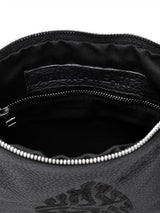 Aesh Sheli Leather Pouch Handbag Black Grained Israel