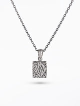Aesh Sheli Square Necklace Sterling Silver 925 Breslov