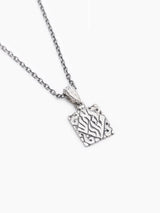 Aesh Sheli Square Necklace Sterling Silver 925 Breslov