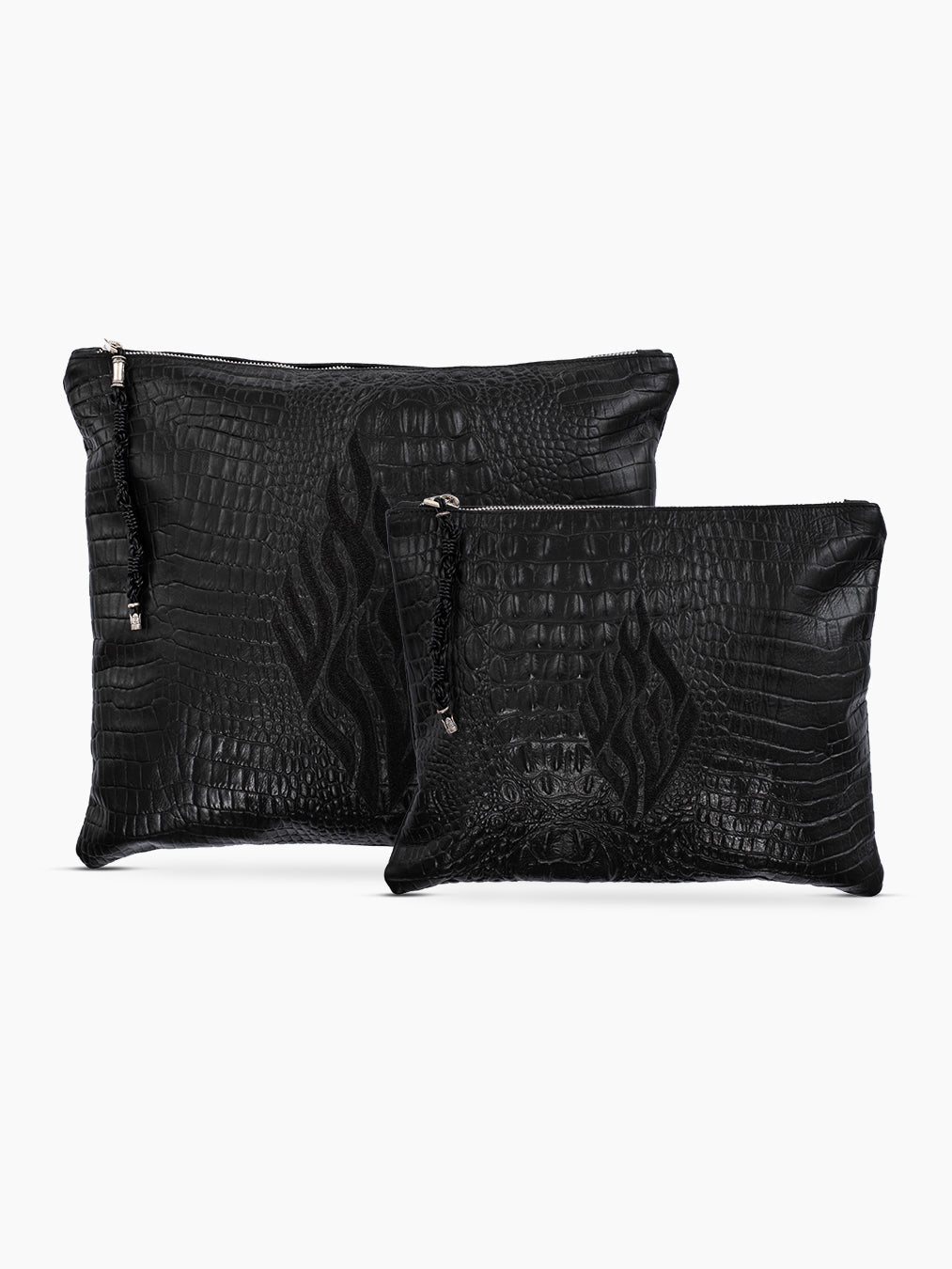 Aesh Sheli Tallit Tefilin Bag Set Croco Leather Israel