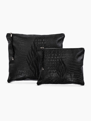 Aesh Sheli Tallit Tefilin Bag Set Croco Leather Israel