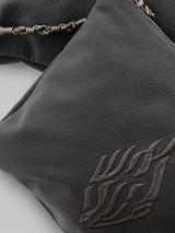 Aesh Sheli Tallit Tefilin Bag Set Gray Leather Israel