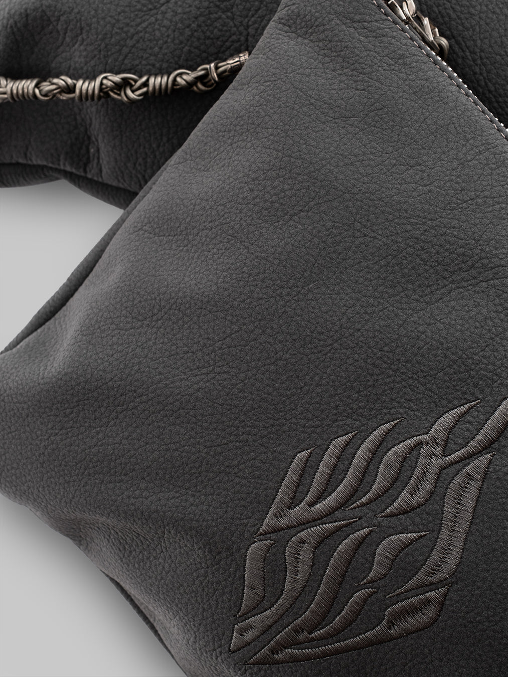 Aesh Sheli Tallit Tefilin Bag Set Gray Leather Israel