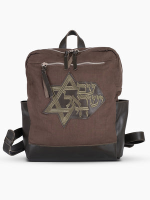 Am Israel Chai Backpack Canvas Israel Jewish Bag