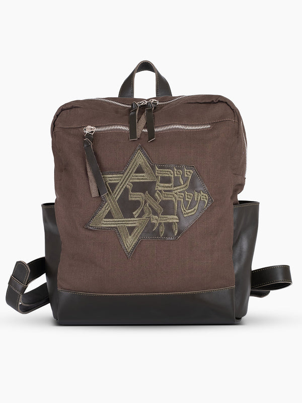 Am Israel Chai Backpack Canvas Israel Jewish Bag