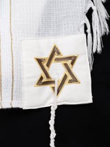 Am Israel Chai Prestige Tallit Green Gold | Luxury Prayer Shawl