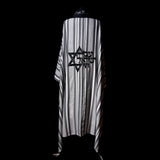 Am Israel Chai Tallit Black Gray | Luxury Prayer Shawl