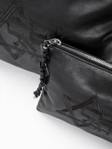Am Israel Chai Tallit Tefilin Bag Set Black Leather