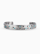 Bangle Bracelet Silver 925 Black Diamond Turquoise