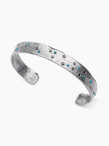 Bangle Bracelet Silver 925 Black Diamond Turquoise