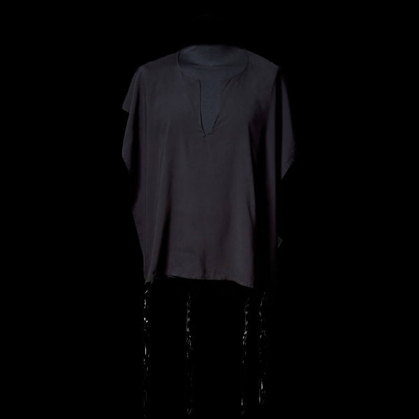 Black Talit Katan with black tsisit handmade in Israel