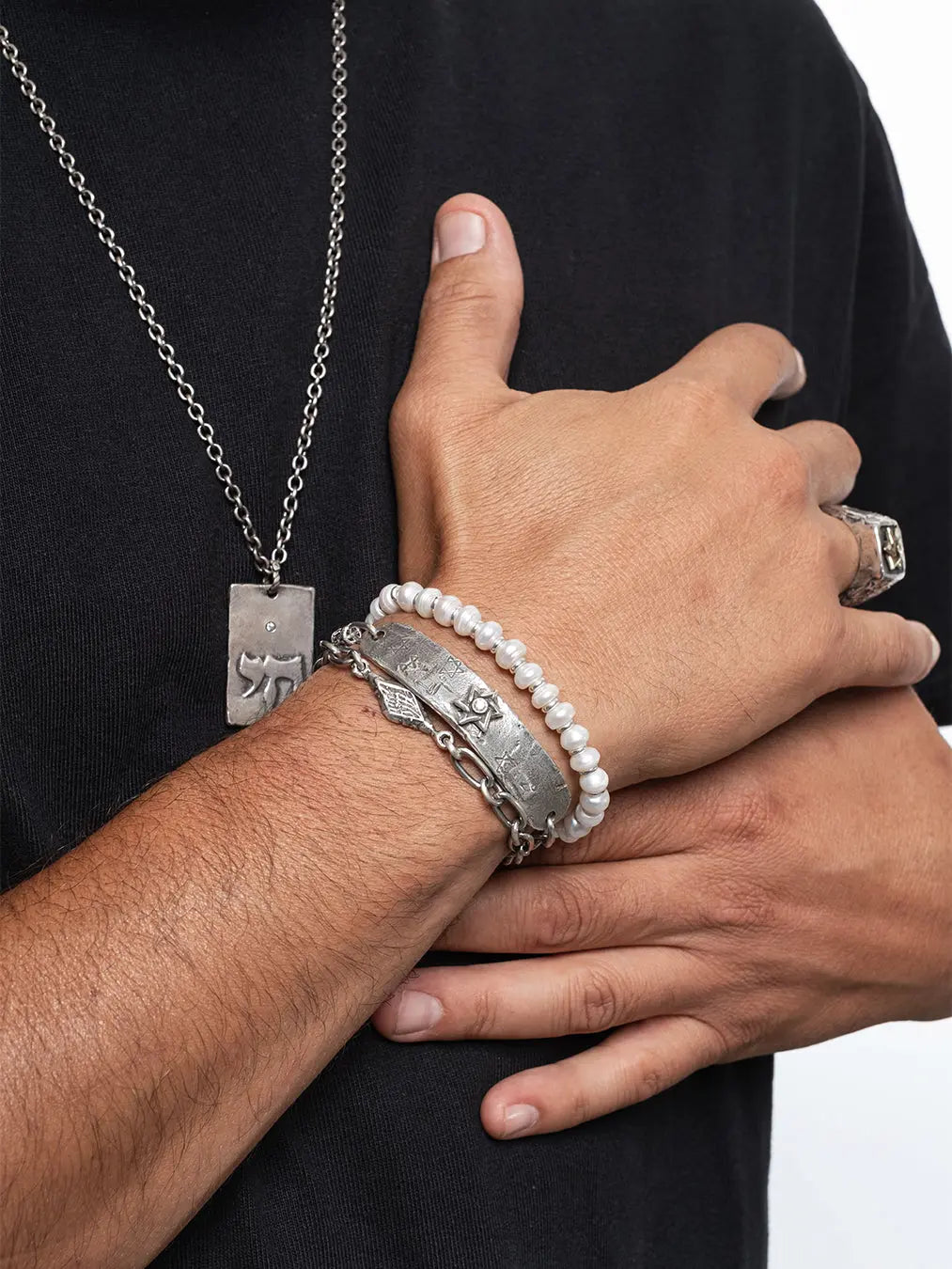 Chai Symbol Necklace Sterling Silver 925 Diamond Israel